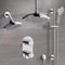 Chrome Dual Shower Head System With Hand Shower